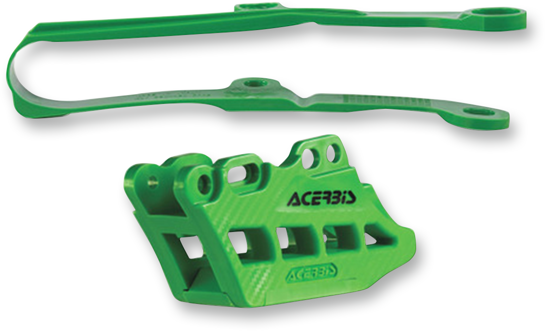 Acerbis Chain Guide 2.0 and Slider Kit 2449450006 for Kawasaki KX250F and KX450F, Green