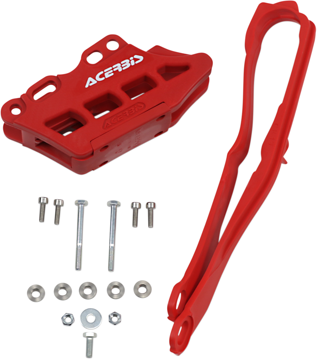 ACERBIS Chain Guide 2.0 and Slider Kit with Chain Slider, Red, Honda, Part 2742640227