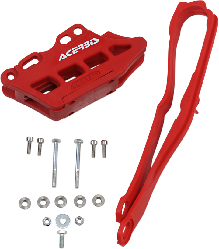 ACERBIS Chain Guide 2.0 and Slider Kit with Chain Slider, Red, Honda, Part 2742640227