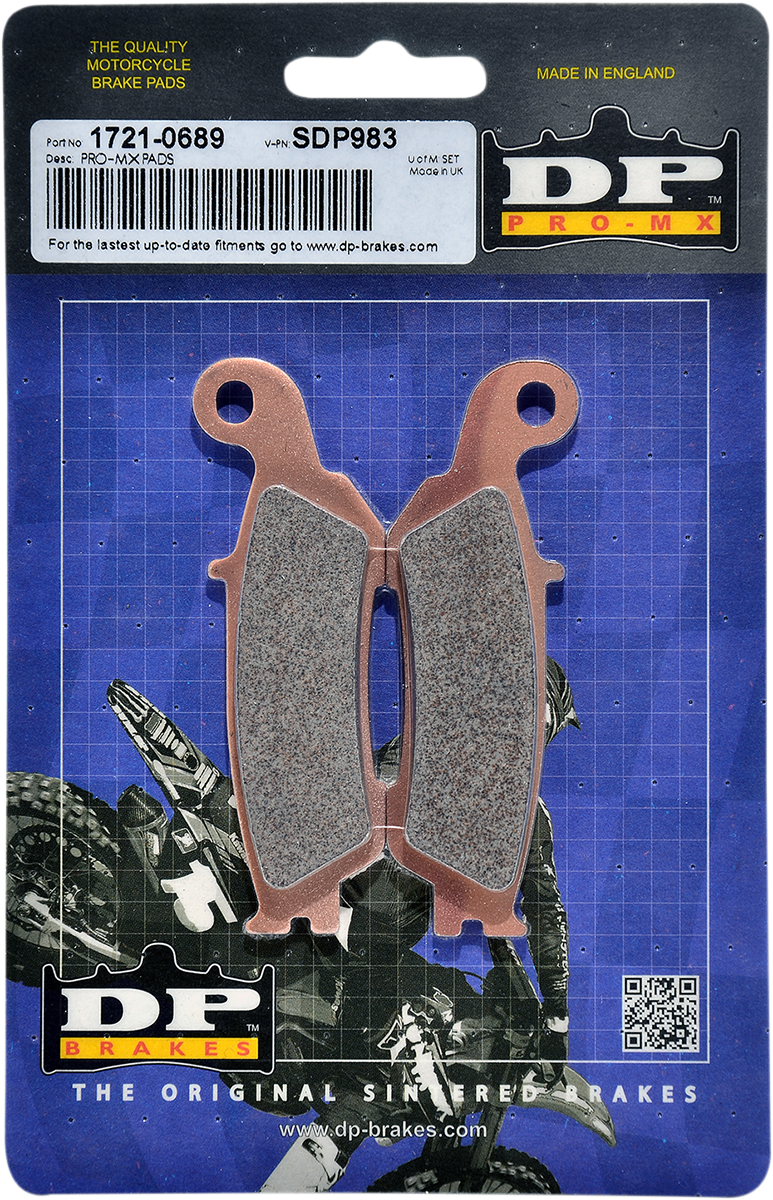 DP Brakes Pro MX Sintered Brake Pads SDP983