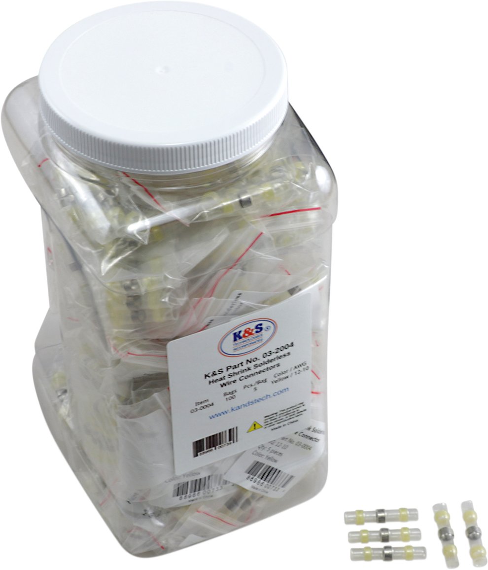 K&S Technologies Heat-Shrink Solderless Wire Connector Kit/Refill