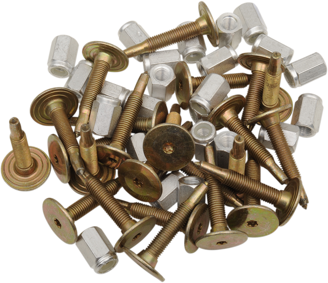 STUD BOY Power Point Carbide/Push-Through Studs with Power Tower Locknuts - 1.625" - 24 Pack 2267-P1