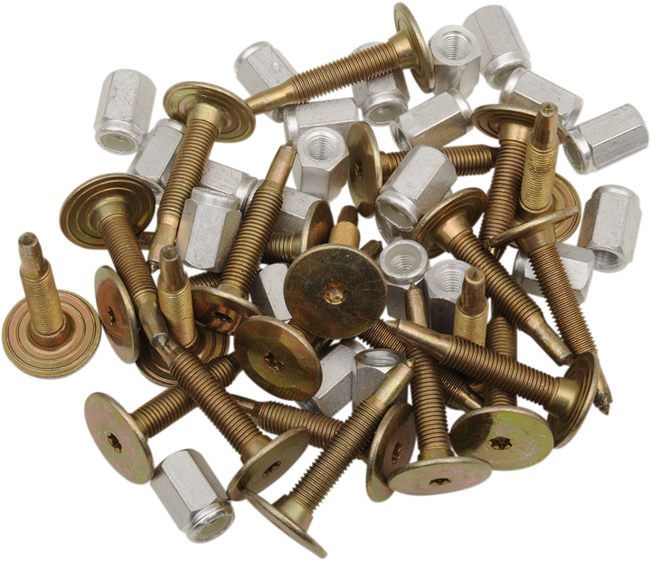 STUD BOY Power Point Carbide/Push-Through Studs with Power Tower Locknuts - 1.625" - 24 Pack 2267-P1