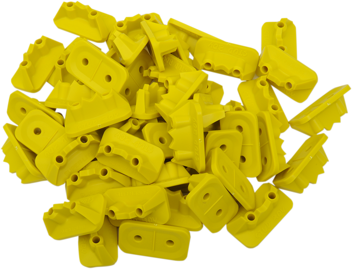 STUD BOY Double Backing Plates - Pro Series Super Lite - Hi Viz Yellow - 48 Pack 2522-P2-HVY
