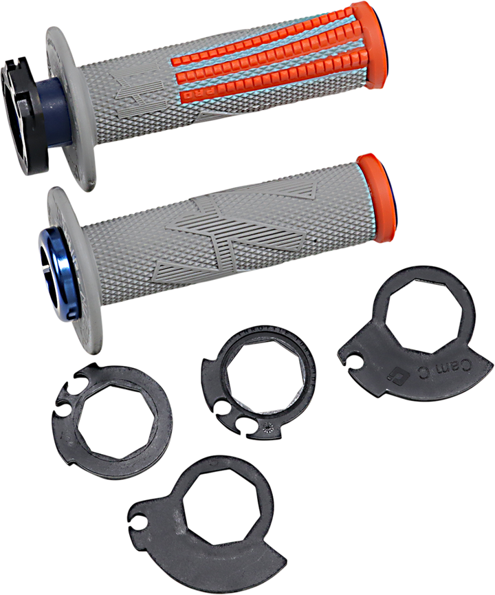 ODI Emig Pro V2 Lock-On Grips, Gray/Orange – H36EPGO