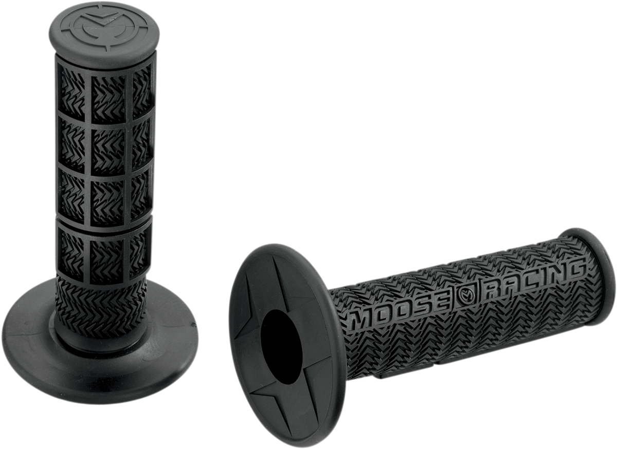 MOOSE OFFROAD Flange Style Stealth MX Grips, Black, B01MXB