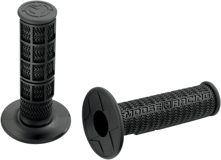 MOOSE OFFROAD Flange Style Stealth MX Grips, Black, B01MXB