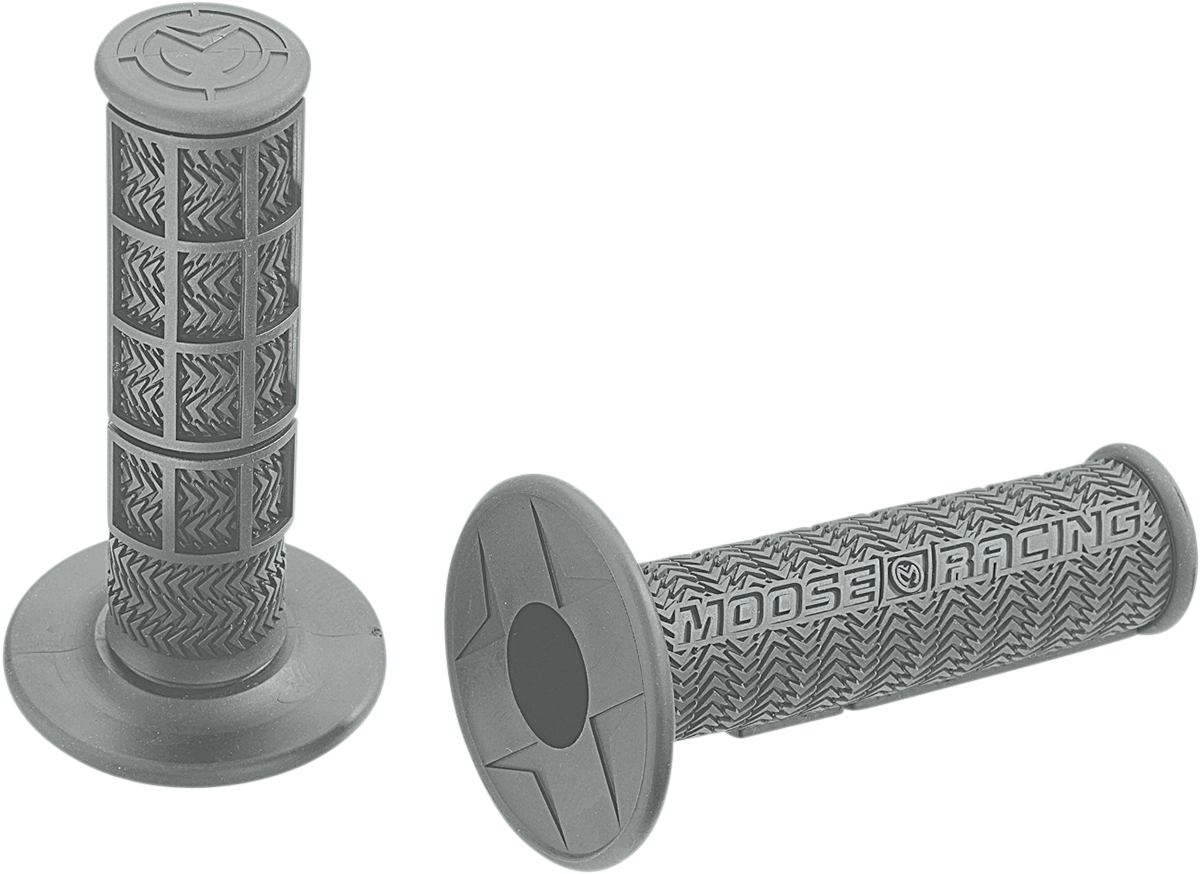 MOOSE OFFROAD Flange-Style Stealth MX Grips, Gray, Part Number B01MXG