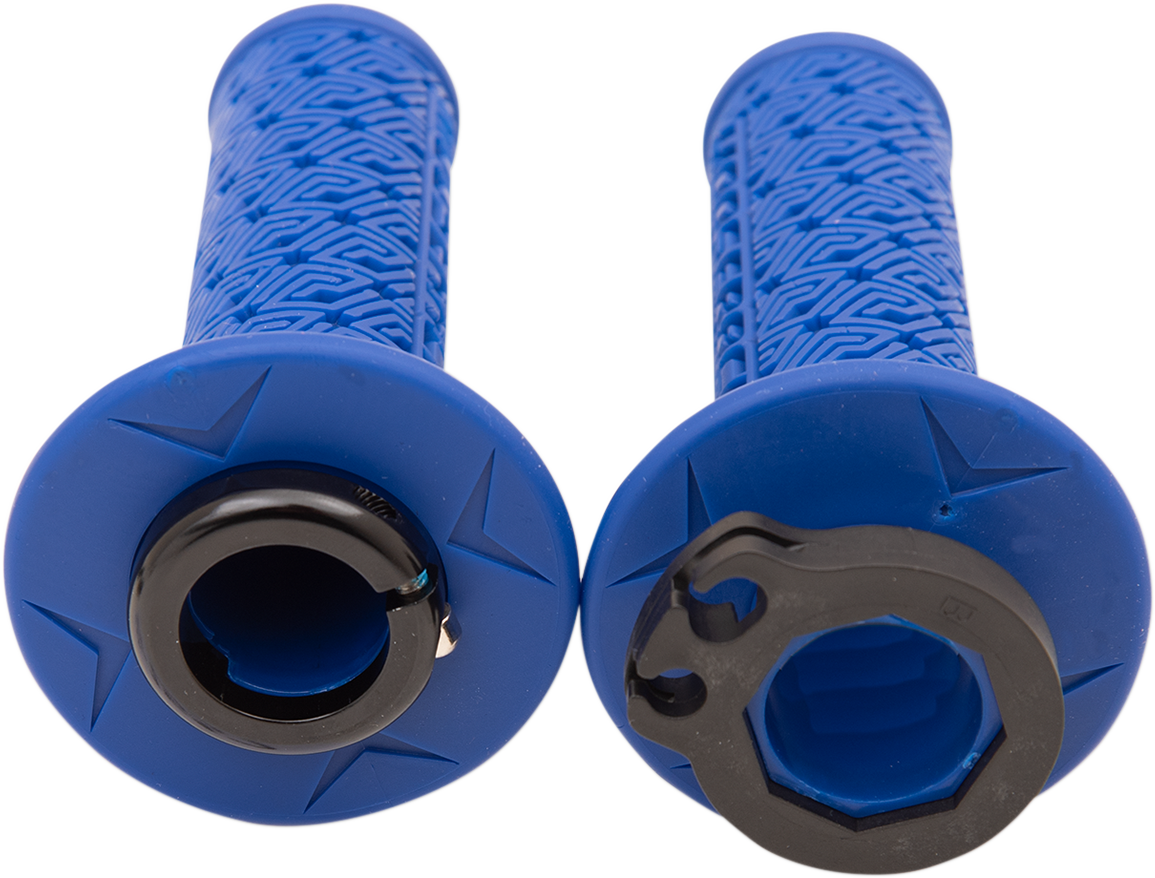Moose Offroad 36 Series Lock-On Grips Blue/Black with Throttle Tube, B36MRU-B