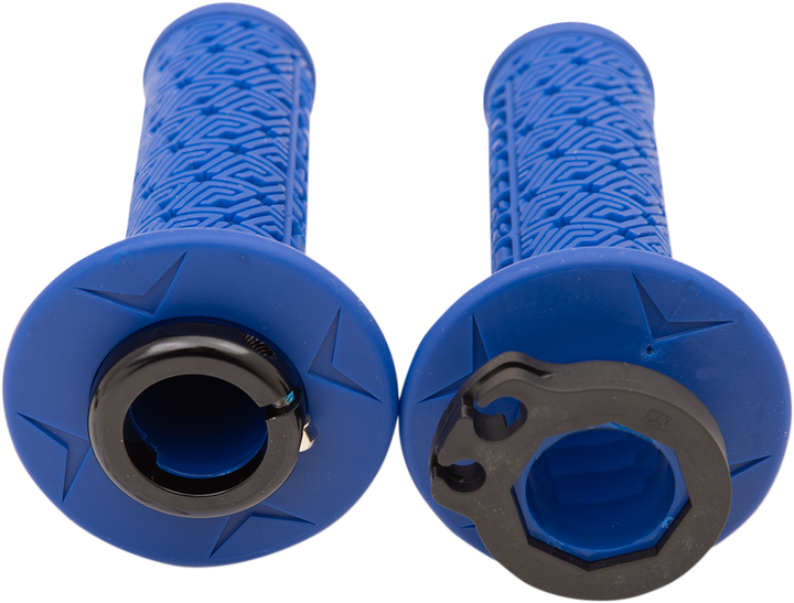 Moose Offroad 36 Series Lock-On Grips Blue/Black with Throttle Tube, B36MRU-B