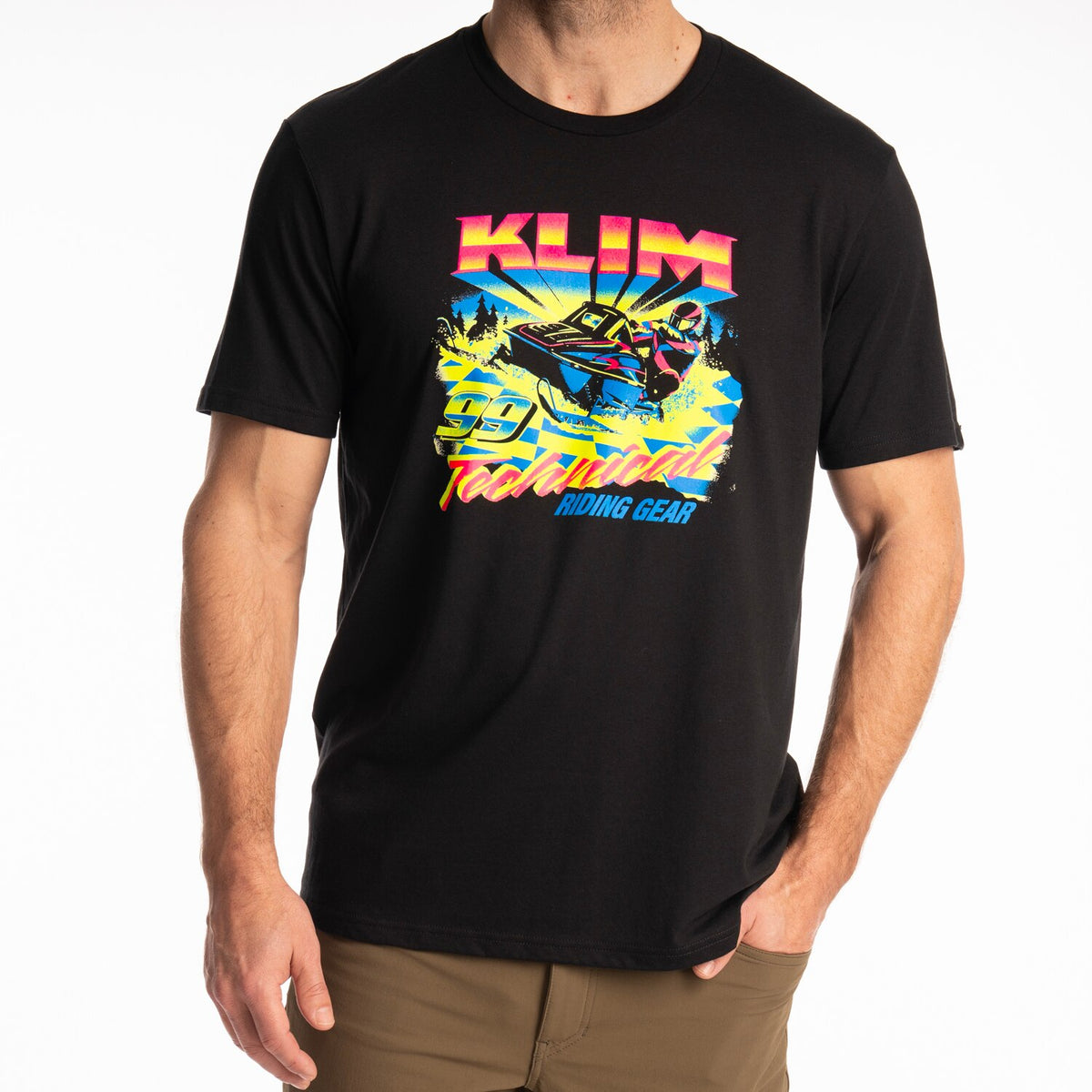 Klim Snowcrest Tri-blend Tee - Black - Hi-Vis