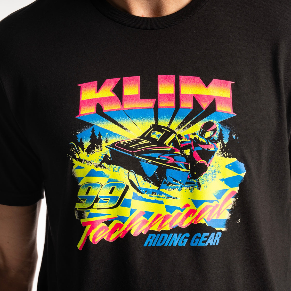 Klim Snowcrest Tri-blend Tee - Black - Hi-Vis