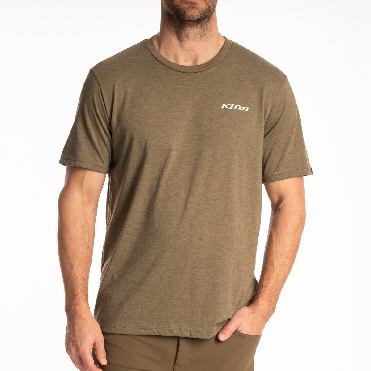 Klim Winter Vortex Tri-blend Tee - Military Green Frost - Hi-Vis