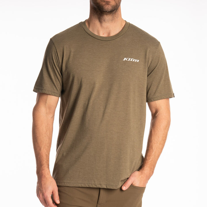 Klim Winter Vortex Tri-blend Tee - Military Green Frost - Hi-Vis