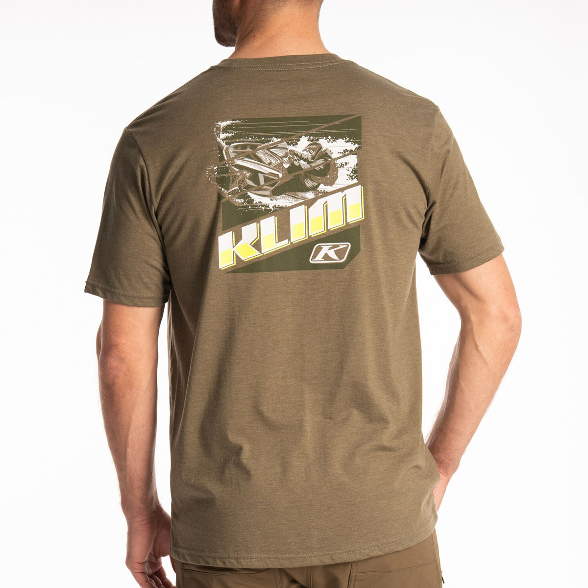 Klim Winter Vortex Tri-blend Tee - Military Green Frost - Hi-Vis