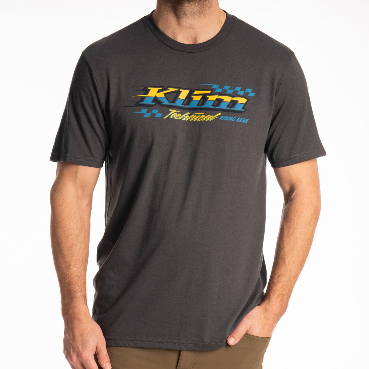 Klim Heritage Tri-blend Tee - Charcoal - Saffron