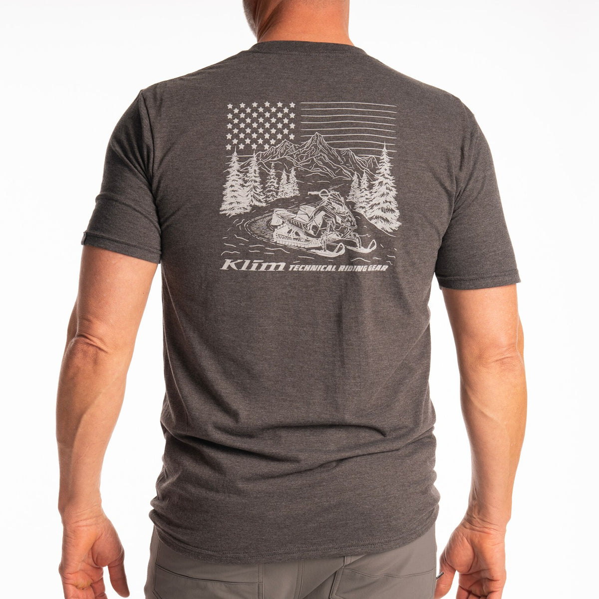 Klim Frontier Tri-blend Tee - Heathered Charcoal - High-rise
