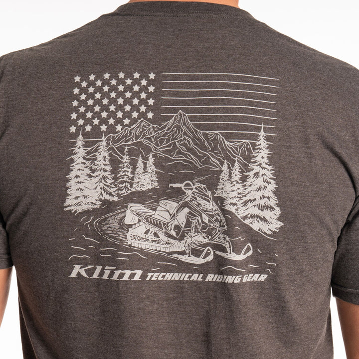 Klim Frontier Tri-blend Tee - Heathered Charcoal - High-rise