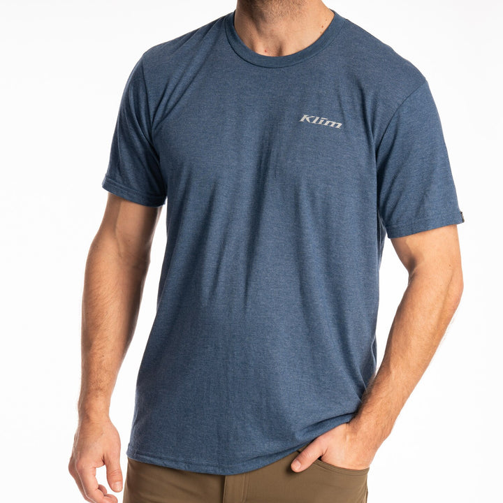 Klim Frontier Tri-blend Tee - Heathered Neptune - Peyote