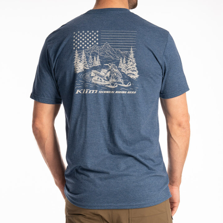 Klim Frontier Tri-blend Tee - Heathered Neptune - Peyote