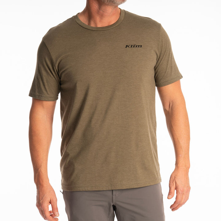 Klim Frontier Tri-blend Tee - Military Green Frost - Black