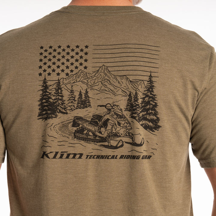 Klim Frontier Tri-blend Tee - Military Green Frost - Black