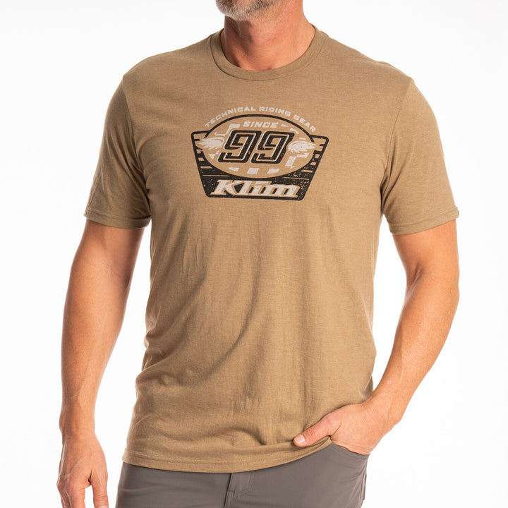 Klim Pioneer 99 Tri-blend Tee - Coyote Brown Heather - Monument