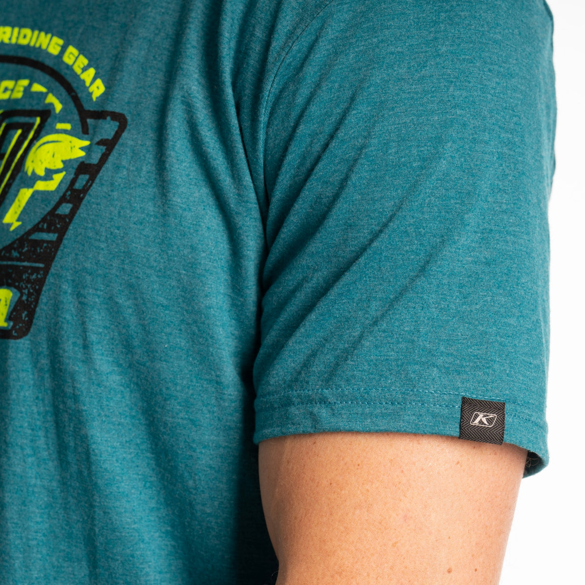 Klim Pioneer 99 Tri-blend Tee - Heathered Teal - Hi-Vis