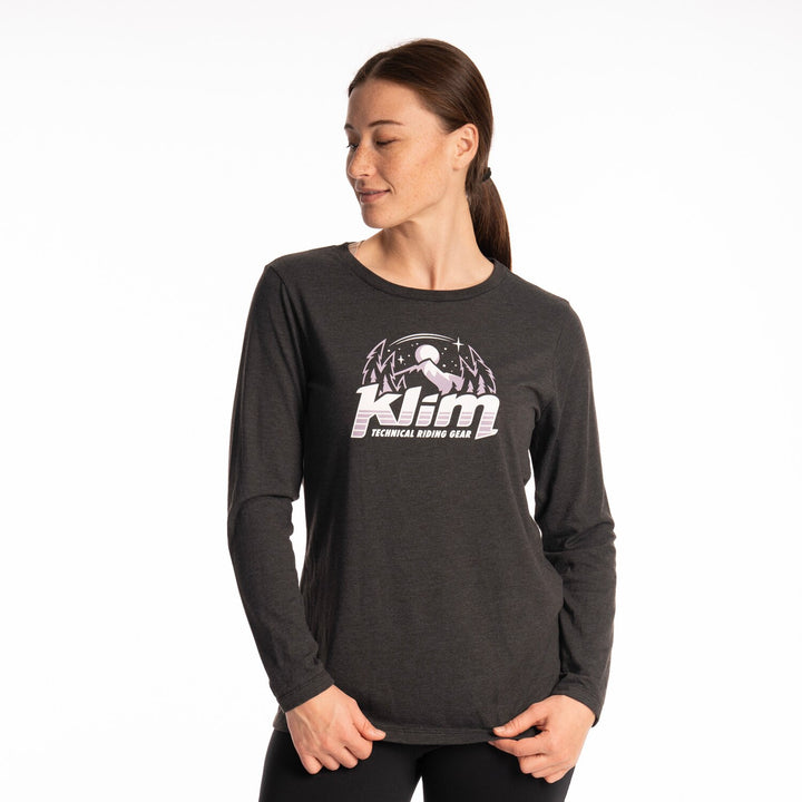 Klim Women's Estelle Tri-blend Tee LS - Black - Wisteria