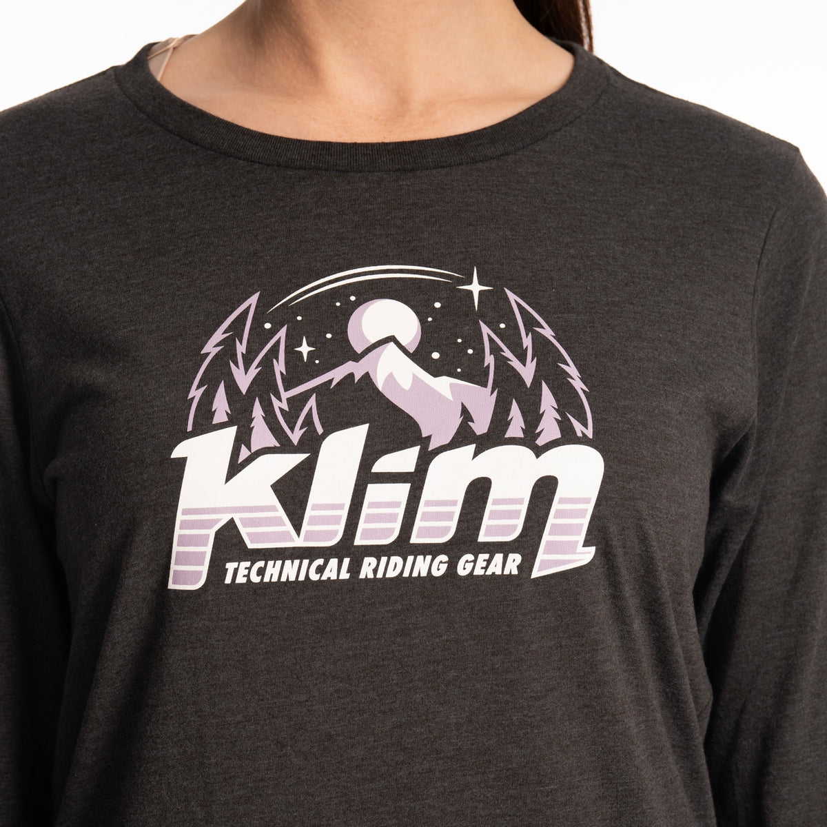 Klim Women's Estelle Tri-blend Tee LS - Black - Wisteria
