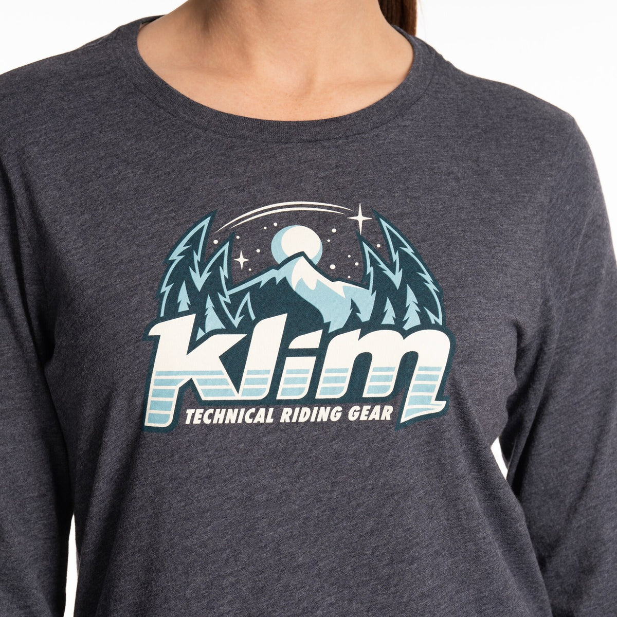 Klim Women's Estelle Tri-blend Tee LS - Navy Frost - Milky Blue