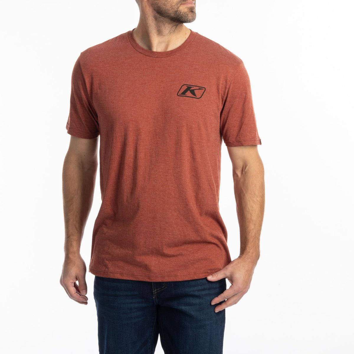 Klim Rippin' Tri-blend Tee - Heathered Russet - Black
