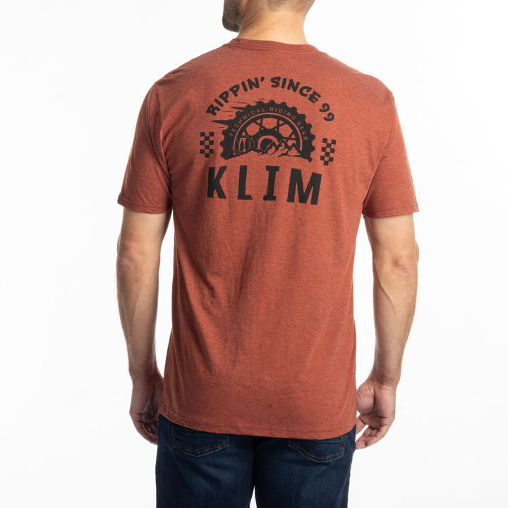 Klim Rippin' Tri-blend Tee - Heathered Russet - Black