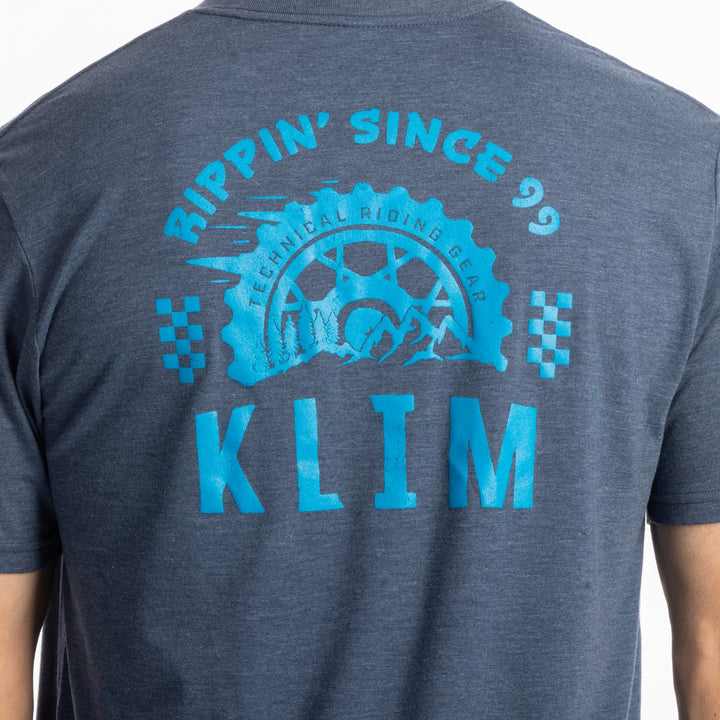 Klim Rippin' Tri-blend Tee - Navy Frost - White
