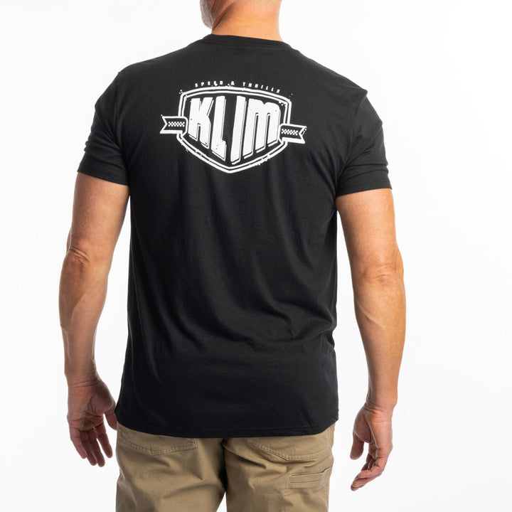 Klim Full Throttle Tri-blend Tee - Black - White