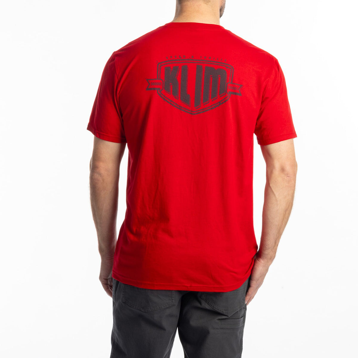 Klim Full Throttle Tri-blend Tee - Classic Red - Asphalt