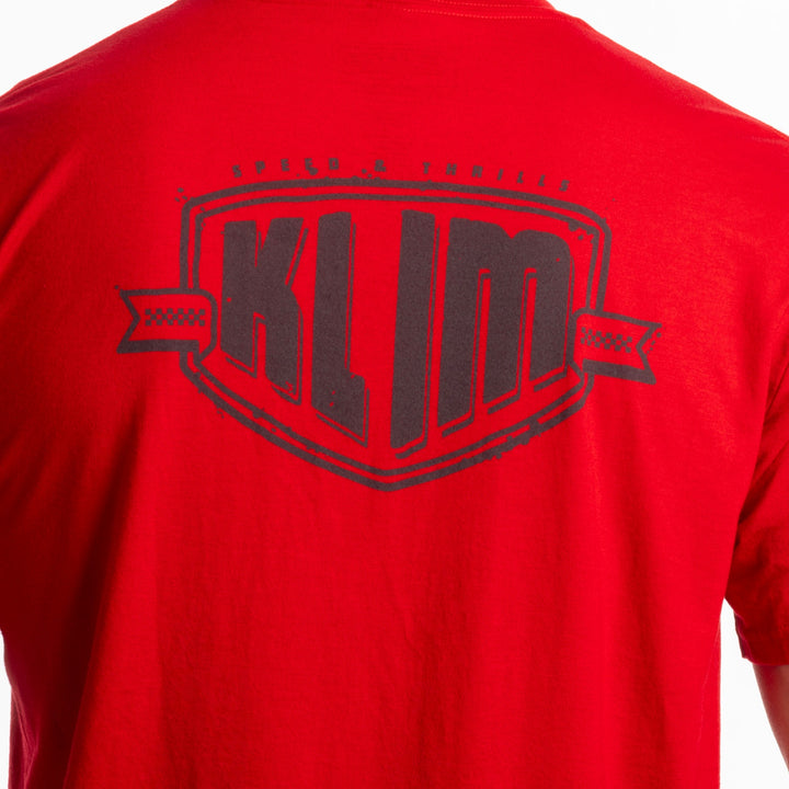 Klim Full Throttle Tri-blend Tee - Classic Red - Asphalt