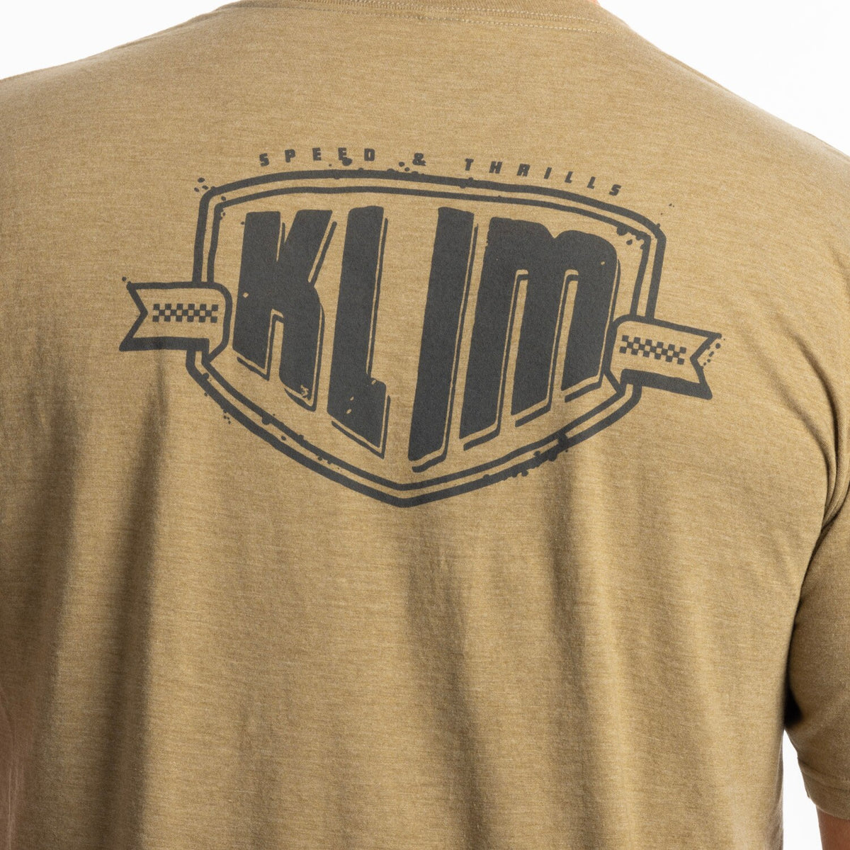 Klim Full Throttle Tri-blend Tee - Coyote Brown Heather - Asphalt
