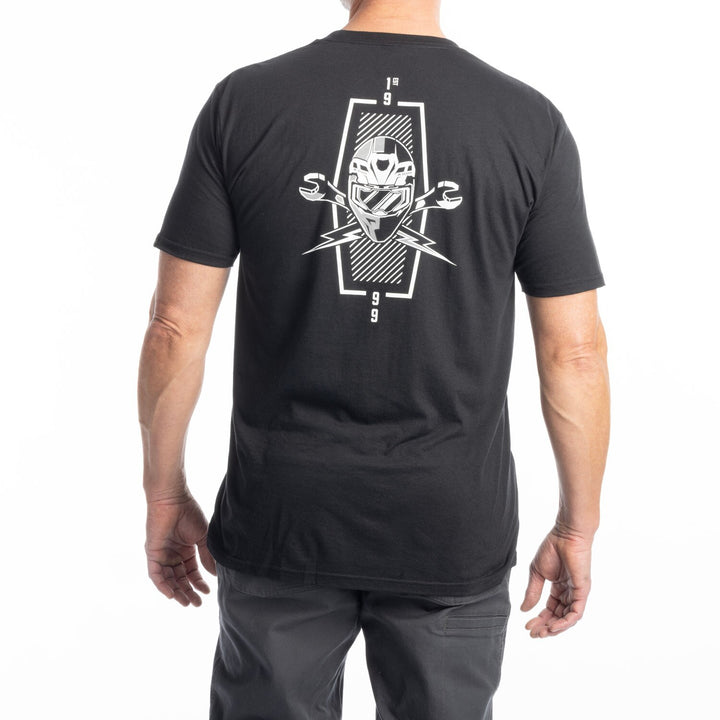 Klim Petrol Tri-blend Tee - Black - White