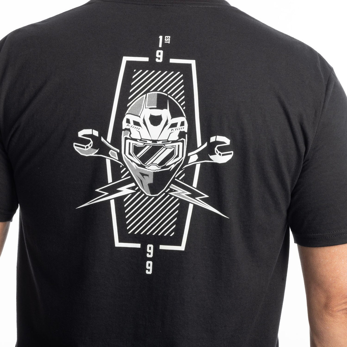 Klim Petrol Tri-blend Tee - Black - White