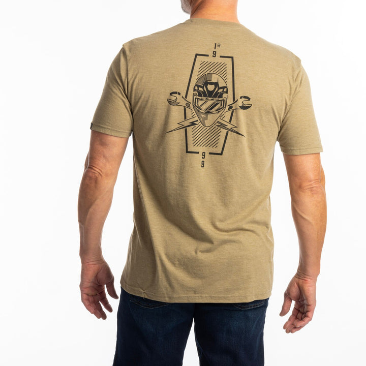 Klim Petrol Tri-blend Tee - Coyote Brown Heather - Black