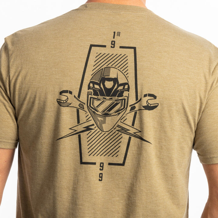 Klim Petrol Tri-blend Tee - Coyote Brown Heather - Black