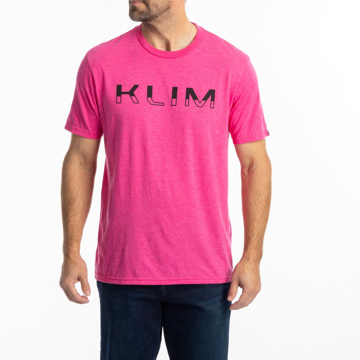 Klim Petrol Tri-blend Tee - Fuchsia Frost - Black