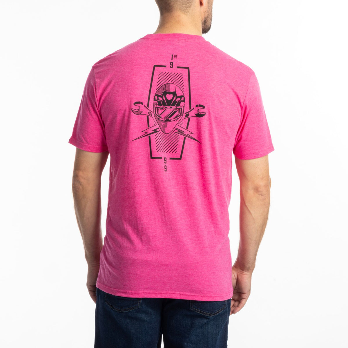 Klim Petrol Tri-blend Tee - Fuchsia Frost - Black