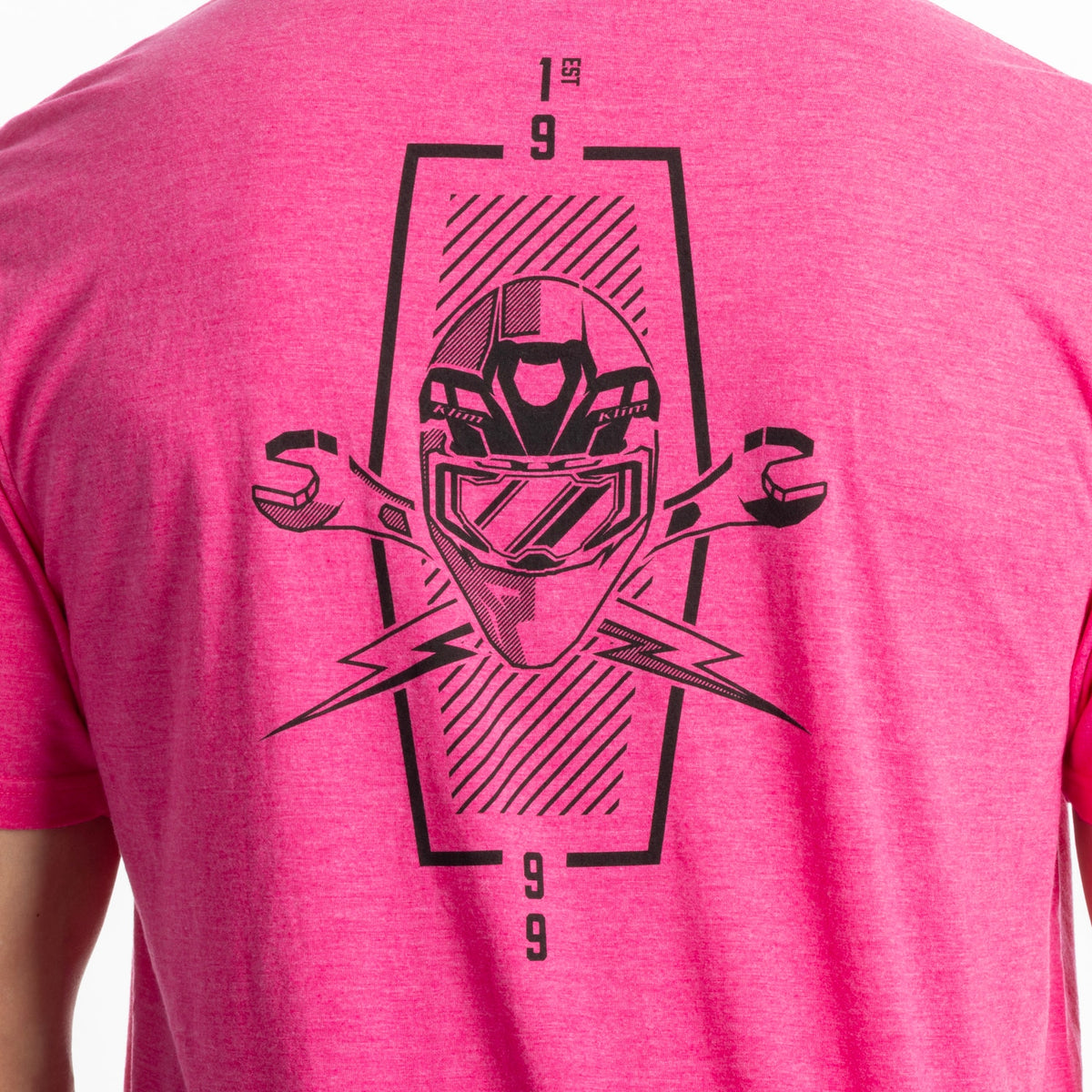 Klim Petrol Tri-blend Tee - Fuchsia Frost - Black
