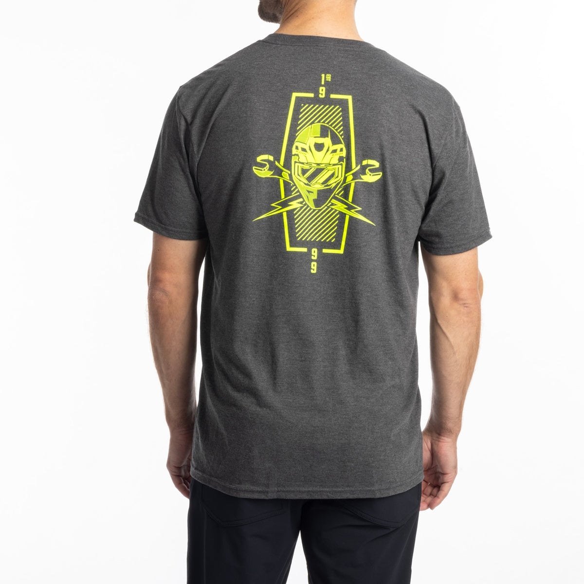 Klim Petrol Tri-blend Tee - Heathered Charcoal - Hi-Vis