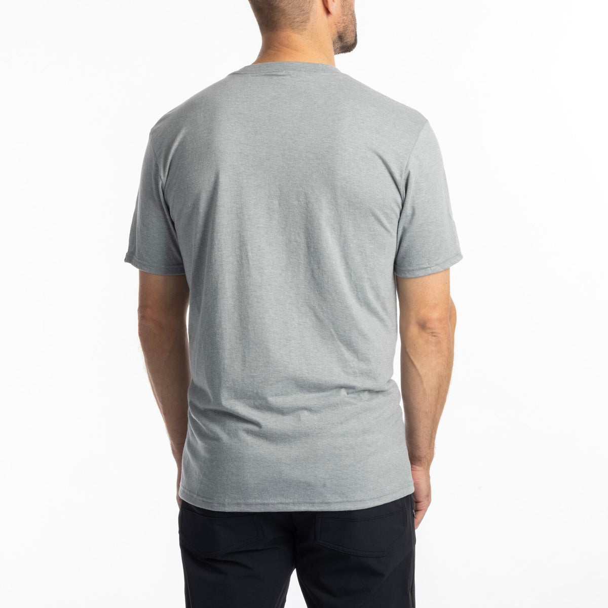 Klim Checkered Flag Tri-blend Tee - Heathered Gray - Black
