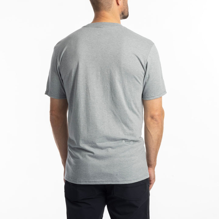 Klim Checkered Flag Tri-blend Tee - Heathered Gray - Black