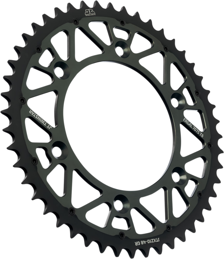 JT Sprockets Twinstar Rear Sprocket JTX210.48GR, 48-Tooth Graphite for Beta and Honda