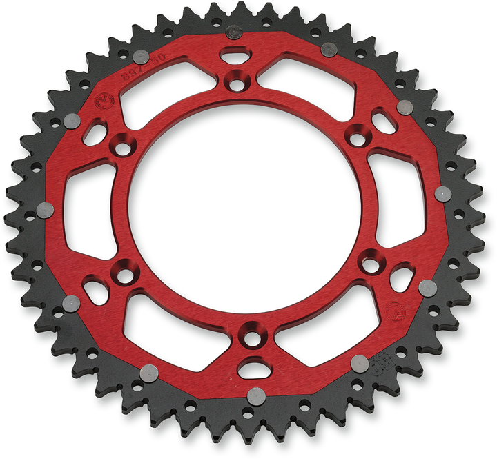 Moose Offroad Dual Rear Sprocket 49-Tooth Red for Honda, Part Number 1210-210-49-13X